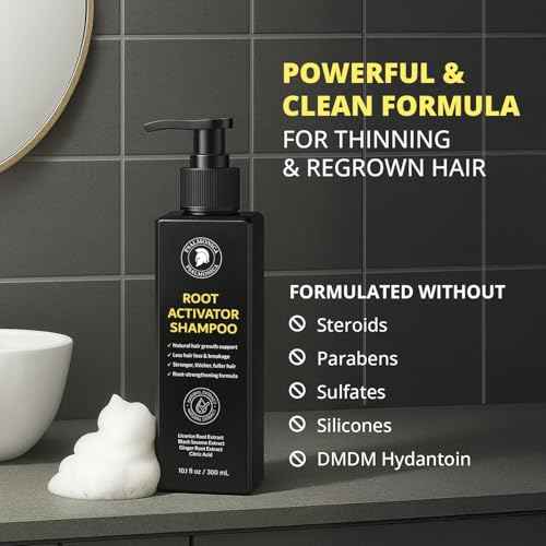 Root Activator Shampoo for Men - Hair Growth Shampoo for Hair Loss and Thinning Hair - Hair Loss RegrowthTreatments for Women Men (10.1 Fl Oz (Pack of 1))