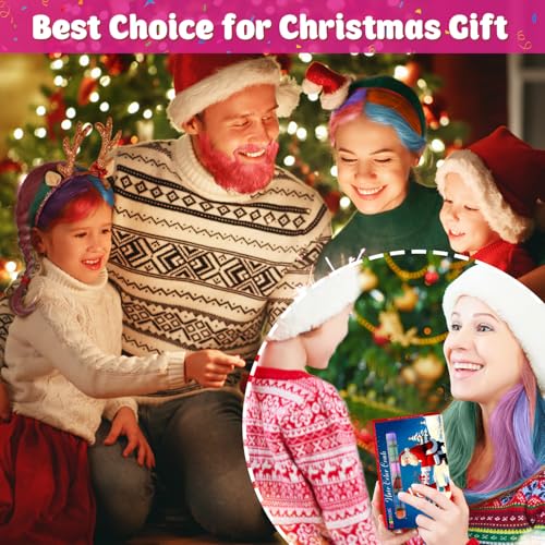 New Hair Chalk Comb Temporary Hair Color Dye for Girls Kids, Washable Hair Chalk for Girls Age 4 5 6 7 8 9 10-12 Birthday Christmas New Year Cosplay Hair DIY Party