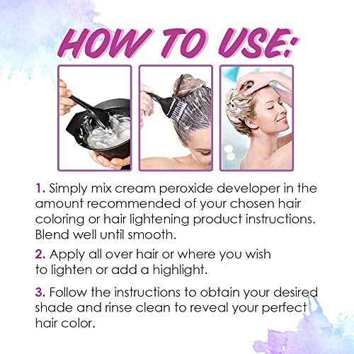 Punky Cream Peroxide Hair Dye Developer 40 Volume ? Hair Bleach Developer for Medium to High Lift, 118ml