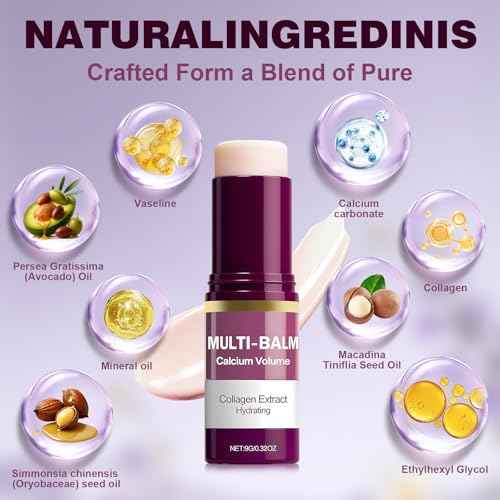 Calcium Multi Balm Stick, Calcium Volume Multi Balm, Korean Collagen Moisturing Stick, Firming & Moisturizing, Korean Skincare, Anti-Wrinkle, Hydrating, Lifting Cream for Eyes, Face & Neck-1Pcs.