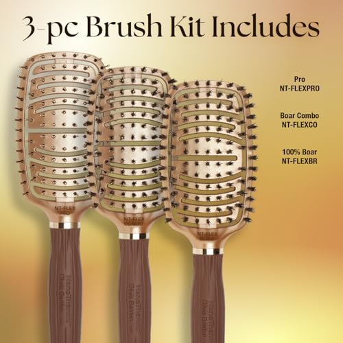 Olivia Garden NanoThermic Ceramic + Ion Flex Scalp-Hugging & Vented Hair Brush