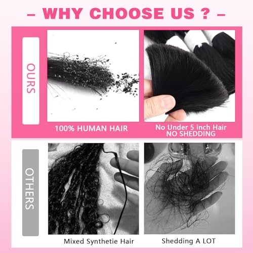 Human Braiding Hair 100g One Bundle/Pack 24 Inch Natural Black Body Wave Curly Bulk Human Hair for Braiding No Weft 100% Unprocessed Brazilian Human Hair Braiding Hair for Boho Braids