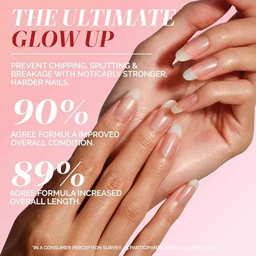 LONDONTOWN Luxe Length Nail Gloss ? Strengthens & Protects Nail Length, Boosts Keratin & Ceramide Production, Prevents Breakage, .4 fl oz