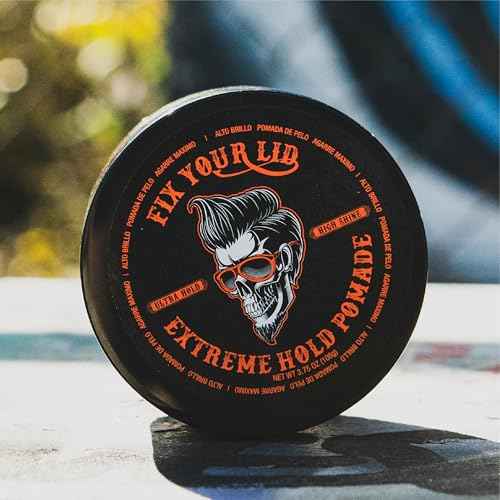 Fix Your Lid Extreme Hold Hair Pomade For Men - High Shine Water Based Hair Gel 3.75 oz - Easy To Wash Out