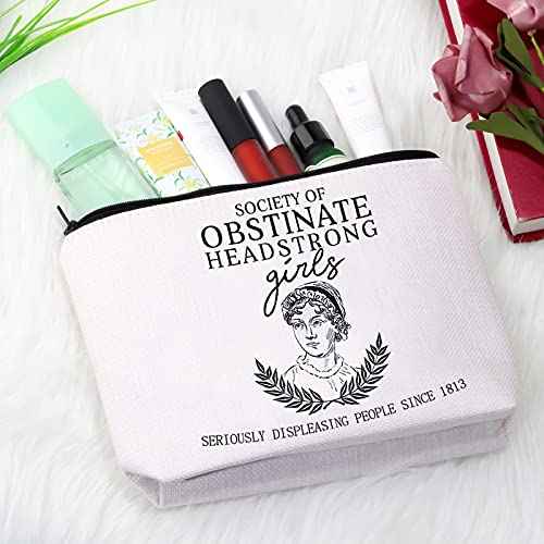Socity Of Obstinte Inspired Cosmetic Bag Feminist Gift Bookworm Gifts Fans Gift (Society Of Obstinate Bag)