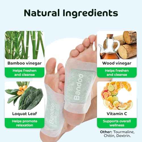 Bandoo Foot Pads | Original | Rana Pads | Premium Natural Bamboo Vinegar Foot Care Pads | Japanese Foot Pads | 30 Pads