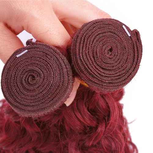 Burgundy Bundles Human Hair 99J Water Wave Bundle 18 20 22 inch Vinmdonm 8A Brazilian Unprocessed Hair 3 Bundles Red Bundle