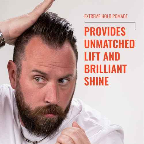 Fix Your Lid Extreme Hold Hair Pomade For Men - High Shine Water Based Hair Gel 3.75 oz - Easy To Wash Out