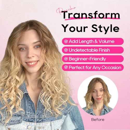REECHO Curly Hair Extensions, 4PCS 16 inch Clip in Hair Extensions Lace Weft Short Curly Hair Extensions Clip Ins Invisible Natural Hairpieces for Women, Chocolate Brown