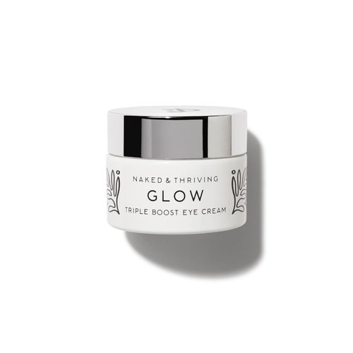 Naked & Thriving Glow Triple Boost Eye Cream | Hyaluronic Acid & Squalane | Hydrate, Moisturize & Nourish | Vegan, & Naturally-Derived | Highly-Concentrated Antioxidant Blend (15mL)