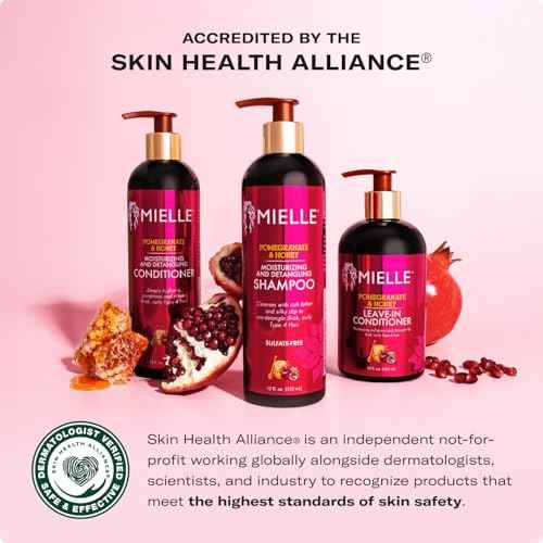 Mielle Organics Pomegranate & Honey Detangling Conditioner for Curly Hair - Deep Moisturizing Conditioner to Help Strengthen Strands, Prevents Breakage and Split Ends & Improves Hydration (12 Fl Oz)