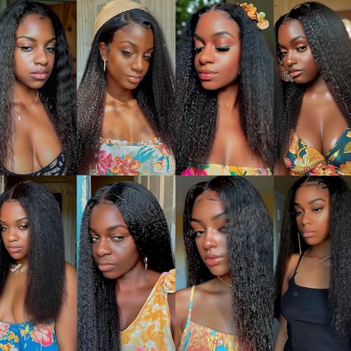 8A Brazilian Kinky Straight Bundles 16 18 20 Inch Unprocessed Human Hair Bundles for Black Women Extension