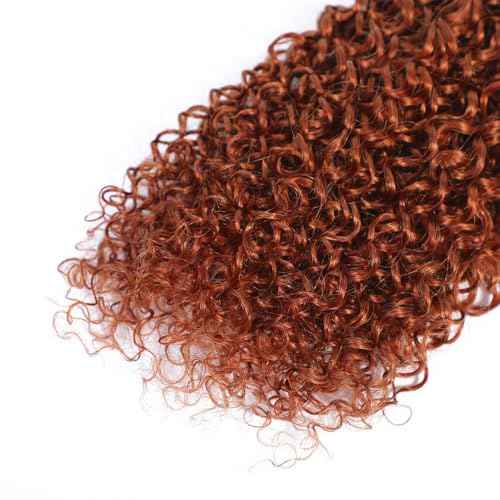 Reddish Brown Human Hair Bundles Curly Wave Color #33 Copper Red Brown Wet and Wavy Unprocessed Native Virgin Raw Trippy Hair Extensions 3 Bundles 16 18 20 Inch Quick Weave Double Weft for Black Woman