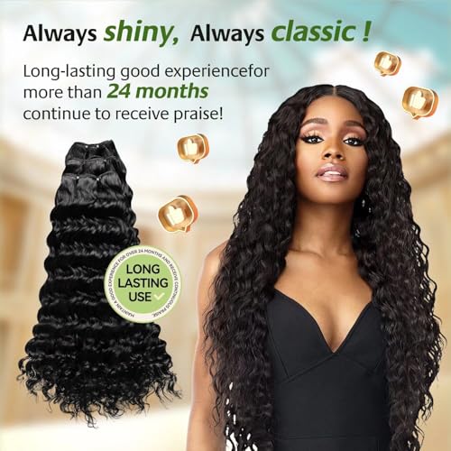 Raw Indian Human Hair Single Bundle,Triple Lifespan Than Regular Virgin Hair,In-Store Quality,Online Price! 100% Raw Indian Hair Bundles Deep Wave Raw Hair Bundles 16 Inch
