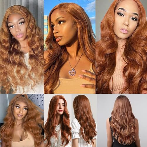 Human Hair Bundles #30 Brown Color Body Wave Brazilian Unprocessed Virgin Human Hair Quick Weave Extensions (20 22 24 Inch Brown Body Wave)
