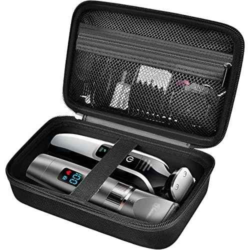 AMSAMOTION Travel Case for Braun MGK3 BT5 BT7 Series Trimmer MGK3335 MGK3221 MGK3245 BT3221 BT5260 BT3240 BT5265 BT7240 Beard Trimmer and Hair Clipper Travel Hard Case Carrying Protective Storage Bag