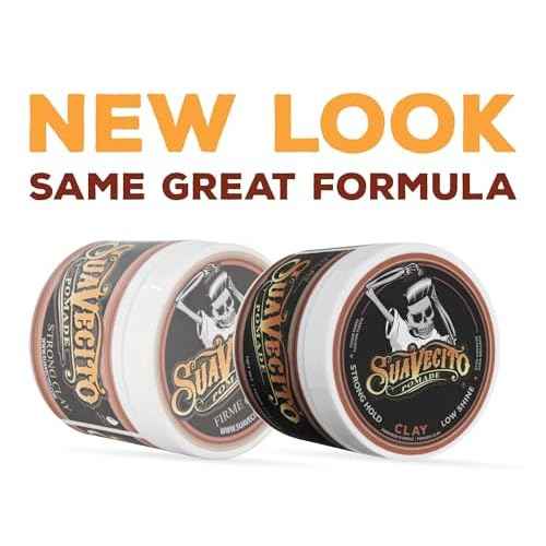 Suavecito Pomade Firme Clay 4 oz, 2 Pack - Strong Hold Hair Clay For Men - Low Shine Matte Hair Clay Pomade For Natural Texture Hairstyles