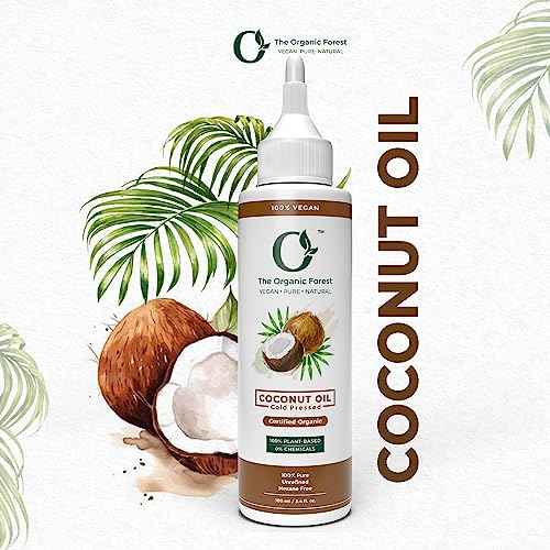 100% Pure & Organic Coconut Oil for Hair, Skin & Body ? Cold-Pressed, Unrefined and Natural ? Nourishing & Strengthening Oil ? Vegan & Chemical-Free ? 3.4 fl. oz