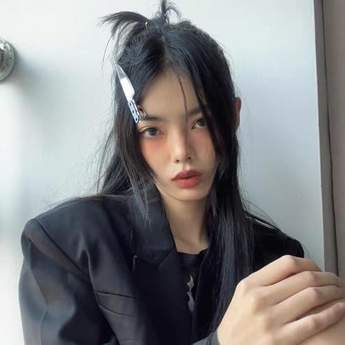 Knife Hair Clip Halloween Mini Hair Clips Gothic Punk Hair Accessories for Women Girls Knife Shaped Hair Clip Creative Hip Hop Tableware Knife Hair Pin 2 Pack Hair Clips for Halloween Cosplay Party