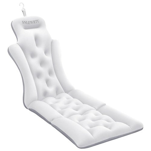Full Body Bath Pillow for Bathtub, Thick & Luxury Bathtub Cushion with 192 Suction Cups, Bathtub Pillows for Head & Neck, Back Support, Ideal Bath Accessories for Women' Gifts Spa, Soaking, Tub