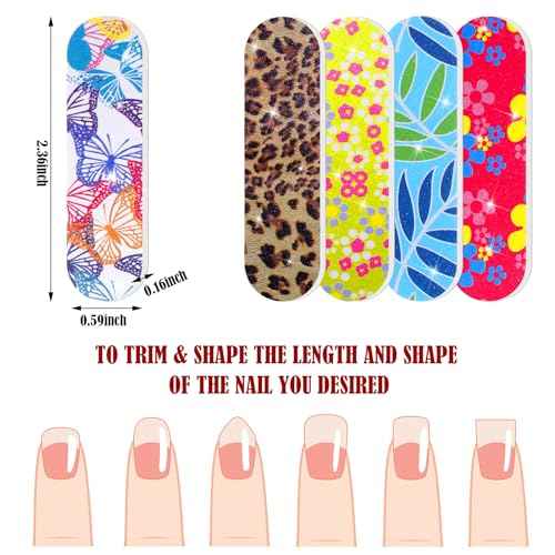 Sumind 100 Pack Nail Files Double Sided Emery Boards Manicure Tools (Vibrant Style)
