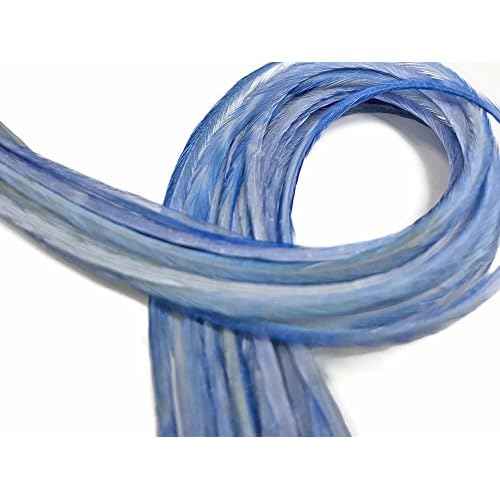 Moonlight Feather, Hair Extension Feathers - Solid Light Blue - 11.5+ Inches Long - 6 Pieces
