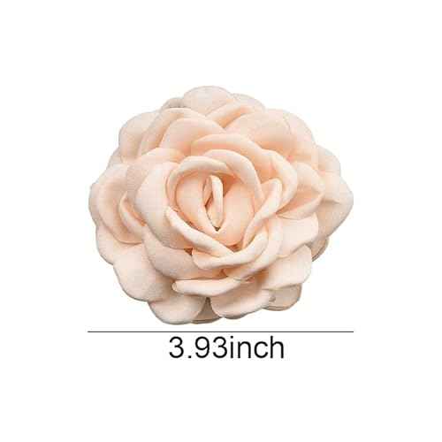 White Rose Hair Claw for Women Girls Nonslip Flower Hair Clip for Long Hair Accessories for Girls Sweet Hair Accessory for Vacation Parties Daily Wear Christmas Birthday Gifts for Women Girls