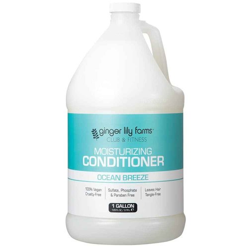 Ginger Lily Farms Club & Fitness Body Wash + Shampoo + Conditioner Bundle, Ocean Breeze, 1 Gallon Each