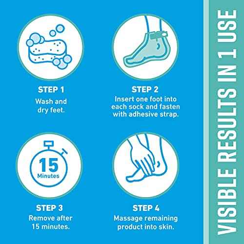 O'Keeffe's for Healthy Feet Intensive Moisturizing Foot Mask; Guaranteed Relief for Extremely Dry; Rough Feet; One Pair Single-Use Hydrating Foot Mask Socks; (Pack of 4)