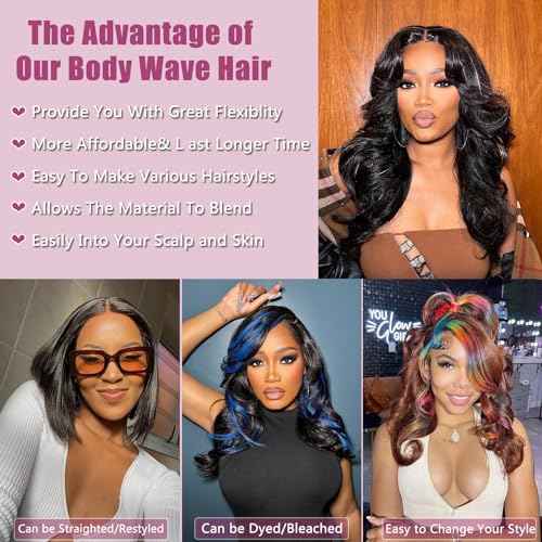 Body Wave Bundles Human Hair 14 Inch 12A Human Hair Bundles 100% Unprocessed Brazilian Virgin Hair Weave 4 Bundles Human Hair Natural Black Color (14/14/14/14 Inch, 4 Bundles)