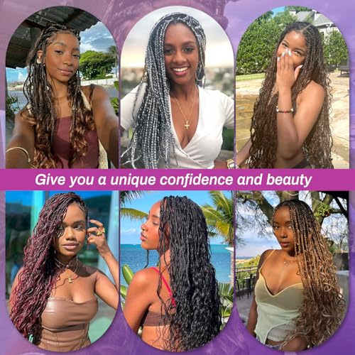 Human Braiding Hair for Boho Braids,Deep Curly Bulk Salt and Pepper Human Hair 100g 2 Bundles/Pack Brazilian Virgin Hair No Weft Wet and Wavy Gray Hair Extensions for Black Women 18 Inch
