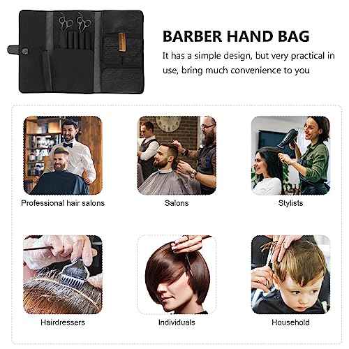 Hair scissor storage organizer Scissors Bag Barber Leather Pouch Case Foldable Hairdressing Tool Holder Bag for Scissors Shear Hair scissor container Comb leather barber scissors case