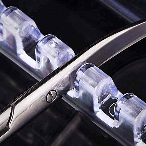mollensiuer 1 Piece Transparent Plastic Portable Salon Scissors Holder Racks Scissors Basic Storage Box Hair Salon Shear Holder for Stylist
