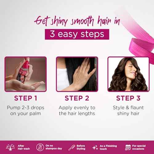 Livon Hair Serum for Men & Women | Frizz-free, stronger and shinier hair | Sulphate & Paraben free| For All Hair Types | Lightweight & Non Greasy | Enriched with Argan Oil & Vitamin E | 3.3 Fl.Oz