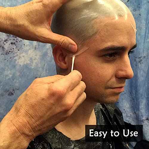 PACETAP 2Pcs Halloween Makeup Bald Caps, Makeup Latex Bald Caps Bald Head Wig Cap Cosplay Accessory for Kids Adults Teens (2 Large)