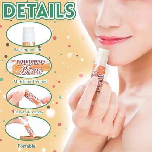 Loopeer 96pcs/48sets Christmas Hand Cream and Lip Balm Gift Sets for Women Travel Hand Lotions Moisturizing Lip Care Lipstick for Dry Cracked Christmas Stocking Stuffer Xmas Bulk Gift Coworker Adult