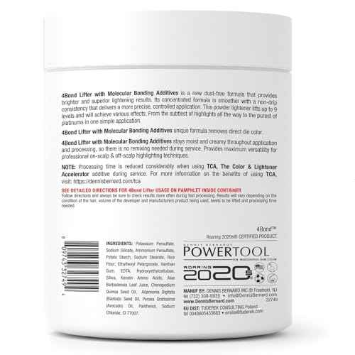 4BOND Premium Hair Bleach Powder Lightener | Blue Based Lightener | Up To 9 Levels Of Lift | Infused with Amino Acids, and Quinoa, Keratin and Baobab Proteins For Repairative Conditioning 16 Fl Oz