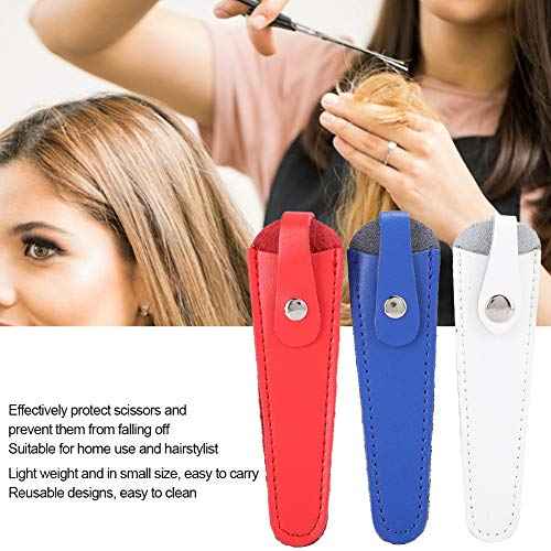 Zetiling Professional 3pcs Scissors Bag, PU Leather Hairdressing Scissors Holster for Salon Barber