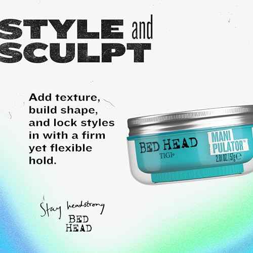 TIGI Bed Head Manipulator Texturizing Putty, Firm Hold Styling Putty for Short to Medium Hair, 2.01 oz