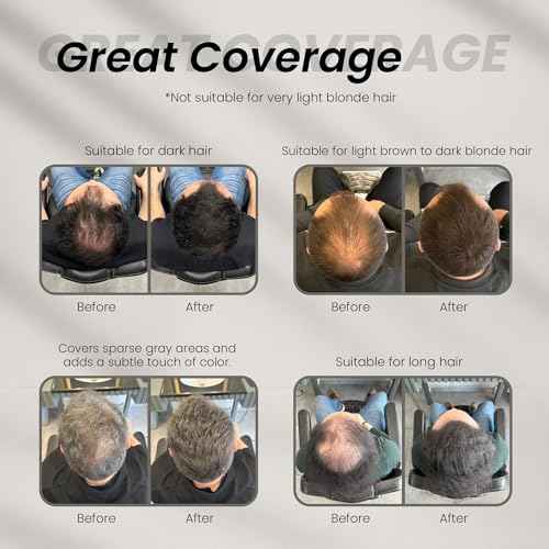 Batci Hair Concealer Cream for Thinning Hair & Bald Spots, Black Hair Root Touch-Up, Waterproof & Sweatproof Scalp Coverage, Natural Filling Cream for Men & Women, 30ml