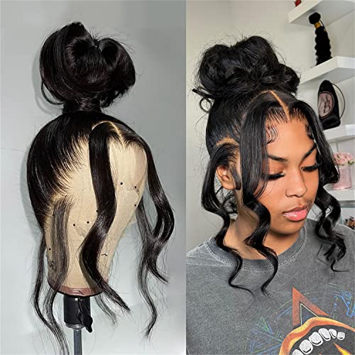 catti Body Wave 360 Lace Front Wigs Human Hair 360 Full Lace Frontal Wigs Human Hair Pre Plucked with Baby Hair Brazilian Virgin Hair Body Wave Human Hair 360 HD Lace Front Wigs (20 Inch)