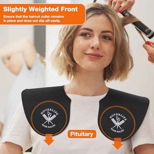 Noverlife Hair Cutting Collar, Waterproof Silicone Hair Dye Collar, Barber Hair Cutting Pad Haircut Neck Wrap for Salon