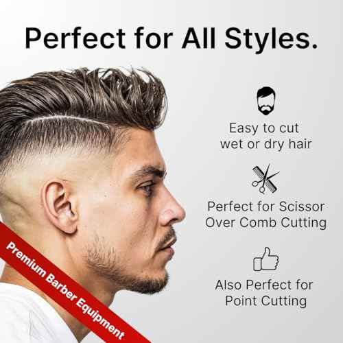 H&S GoldBlack Series Professional Hair Cutting Scissors | Premium Japanese Stainless Steel | 6.5¡± Hair Shears, Barber Accessories & Hair Salon Supplies | Beard & Moustache Grooming
