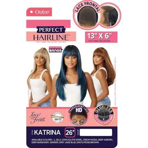 Outre Lace Front Wig -Perfect Hair Line 13X6 - Katrina (DRST2/ROSE BROWN)