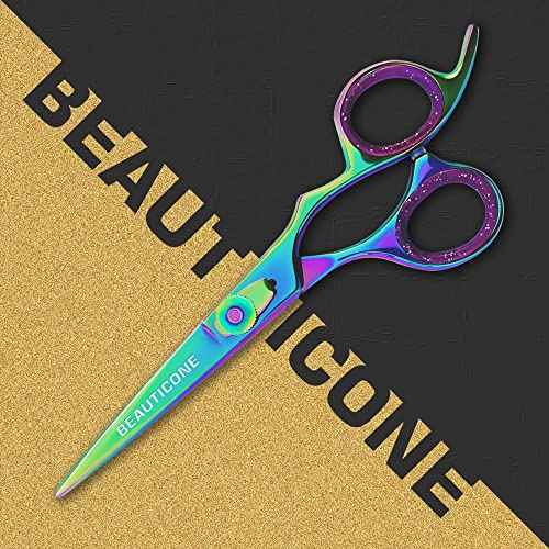 BEAUTICONE Hair Cutting Scissors, Professional 6.5" Barber Shears for Haircut Men/Women, Beard & Mustache Trimming Stainless Steel Hairdressing Scissors, Adjustable Screw