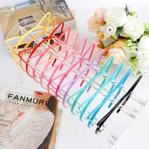 COCIDE 36Pcs Cat Ears Headbands Plastic Taylor Party Decorations Kitty Headbands for Gabby Party Favors Birthday Supplies for Women Halloween Hair Accessories Hair Hoops Costume