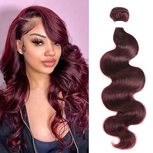 Remy Hair Body Wave Bundles - 99j Human Hair, 8A Grade Unprocessed Brazilian Virgin Hair, 26 Inch, For Black Women
