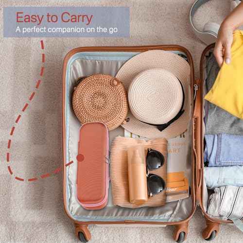 RAIACE Hard Storage Case Compatible with Dyson Airstrait Straightener, Travel Carrying Bag. (case only). (Red)