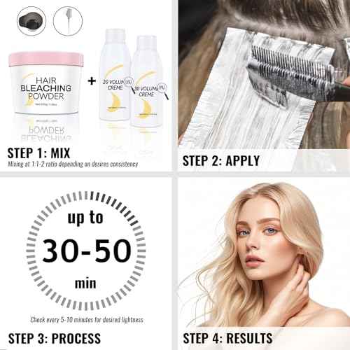 Bleach for Hair Lightening, Professional Hair Bleaching Powder, High Performance Up to 9 Levels of Lift for Hair Highlights & Lightening