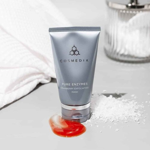 COSMEDIX Pure Enzymes Cranberry Exfoliating Facial Mask Skincare - Nutrient-Rich Hydrating Face Mask Gently Exfoliates Dry & Dull Skin - Moisturizing Skin Care for Softer, Plumper & Radiant Glow